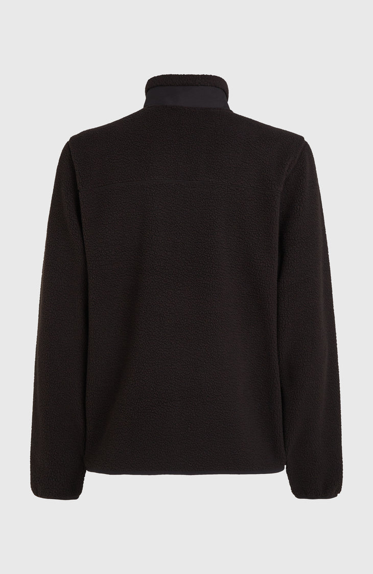 Must-Have High-Pile Full-Zip Fleece | Black Out