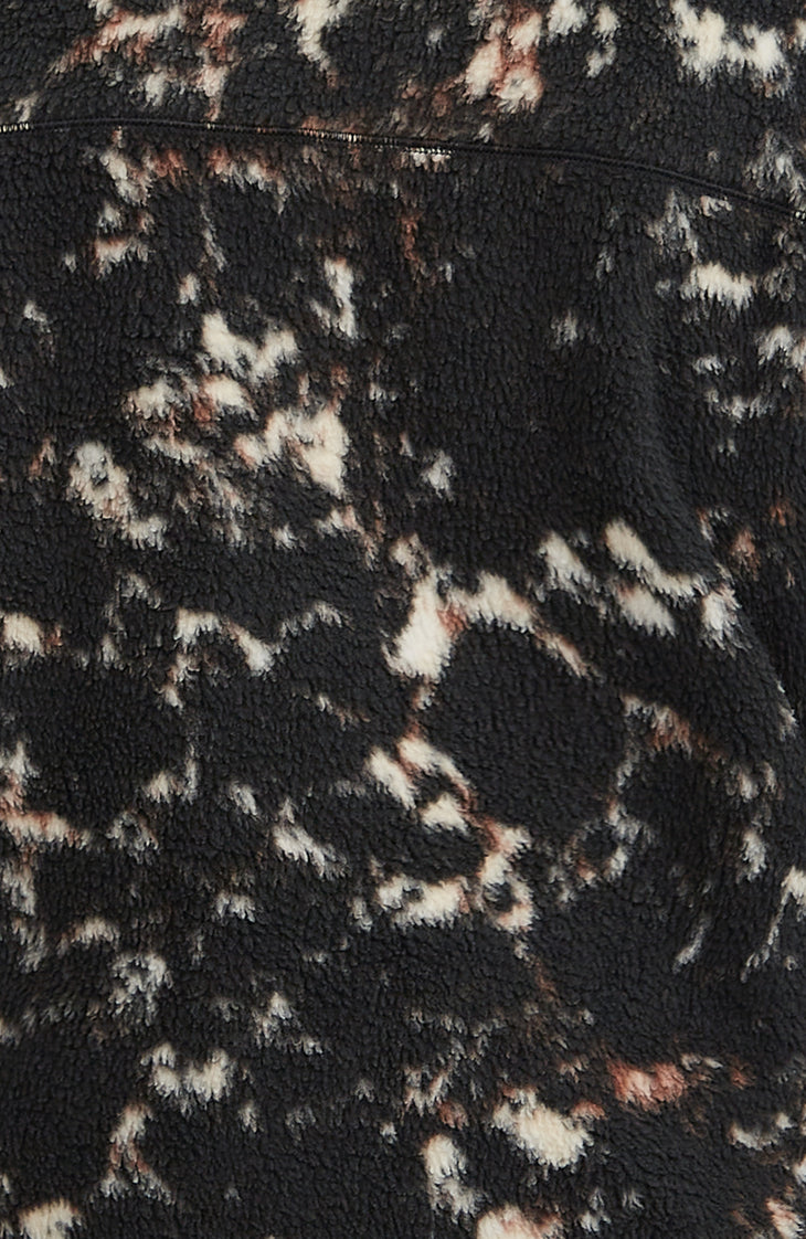 Must-Have High-Pile Full-Zip Fleece | Black/Beige Quarry