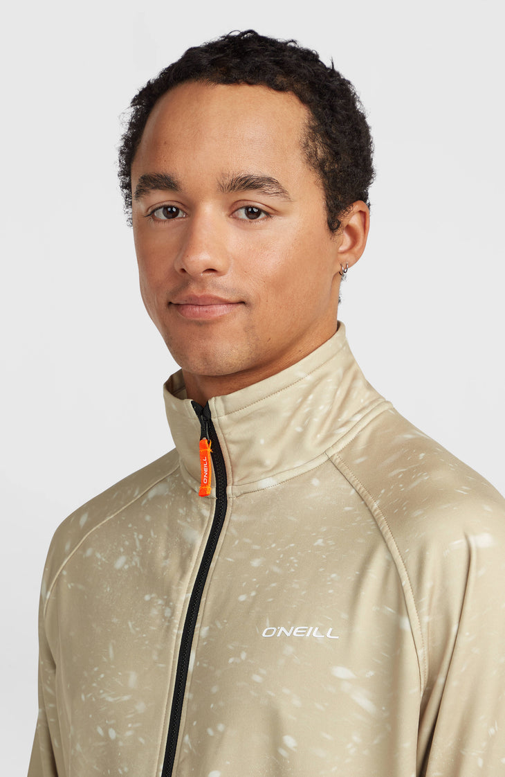 FWC'Cruz Printed Half-Zip Fleece | Beige Snow Storm