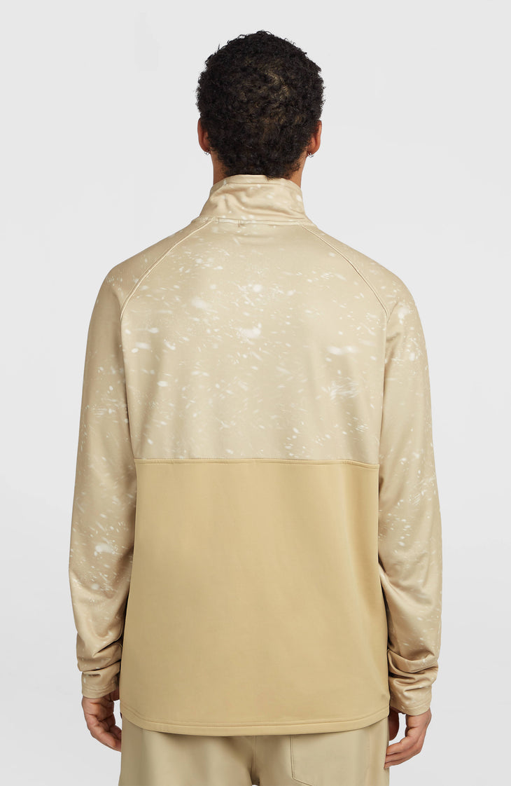 FWC'Cruz Printed Half-Zip Fleece | Beige Snow Storm