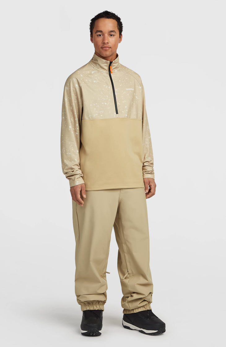 FWC'Cruz Printed Half-Zip Fleece | Beige Snow Storm