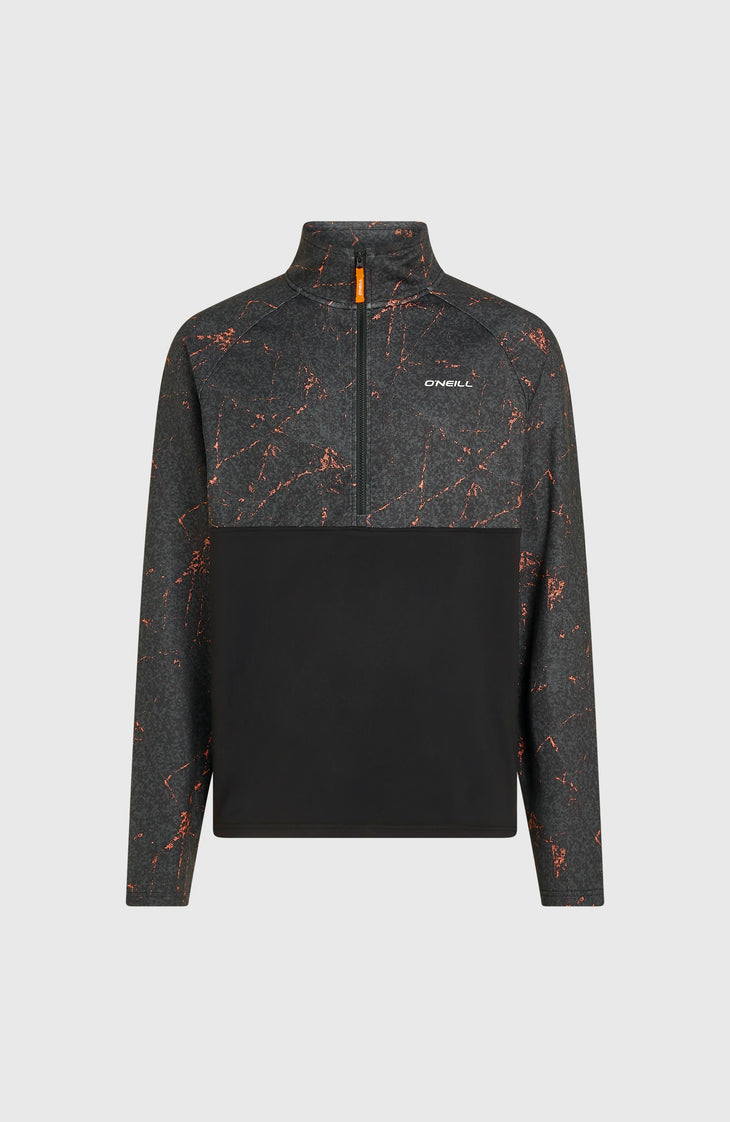 FWC'Cruz Printed Half-Zip Fleece | Black Basalt