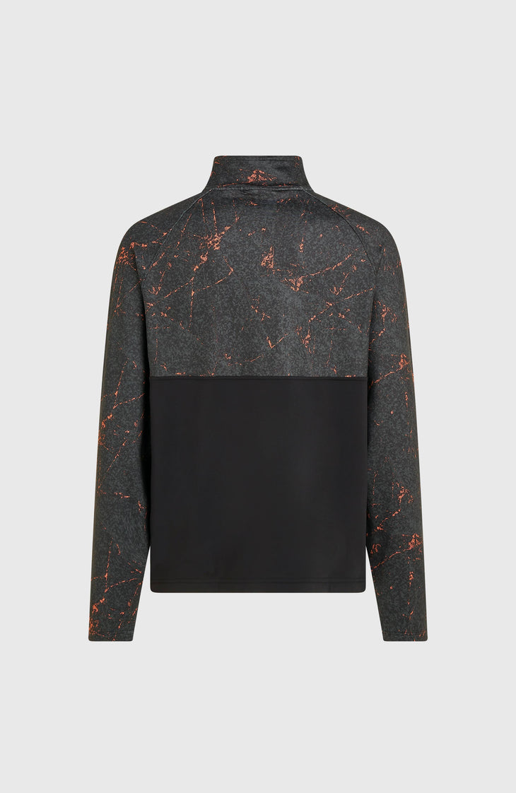 FWC'Cruz Printed Half-Zip Fleece | Black Basalt