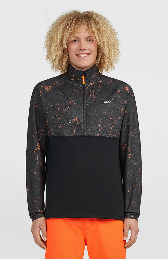 FWC'Cruz Printed Half-Zip Fleece | Black Basalt