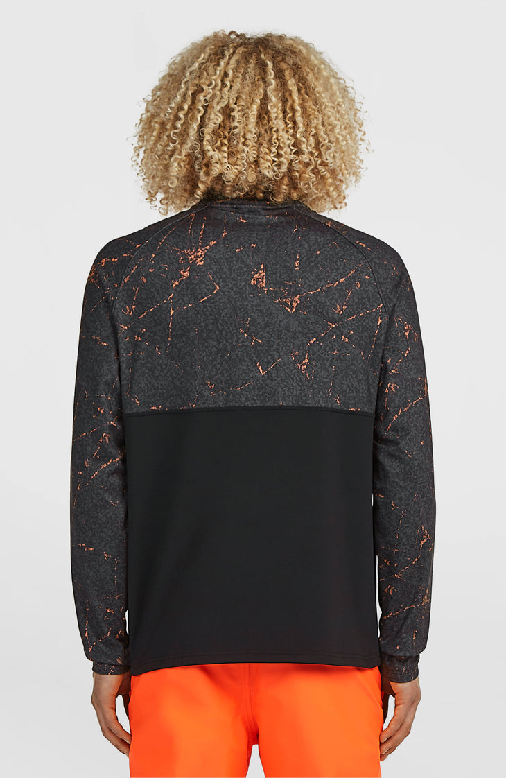 FWC'Cruz Printed Half-Zip Fleece | Black Basalt