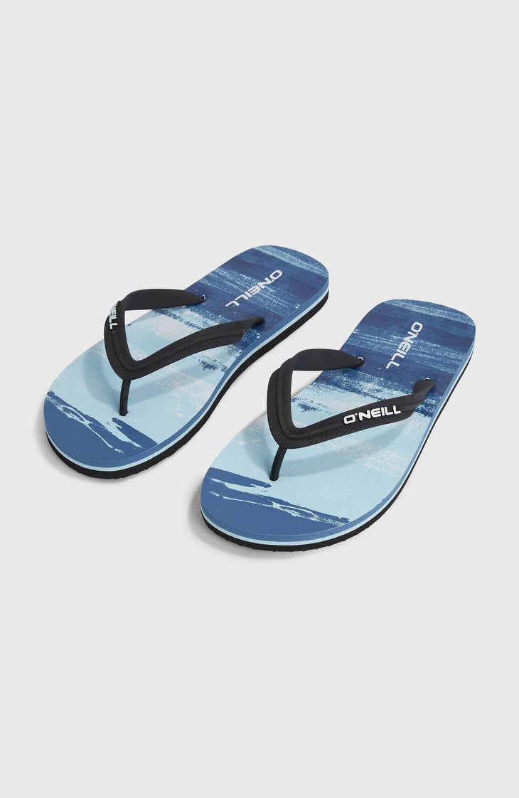 Profile Graphic Sandals | Blue Melted Texture
