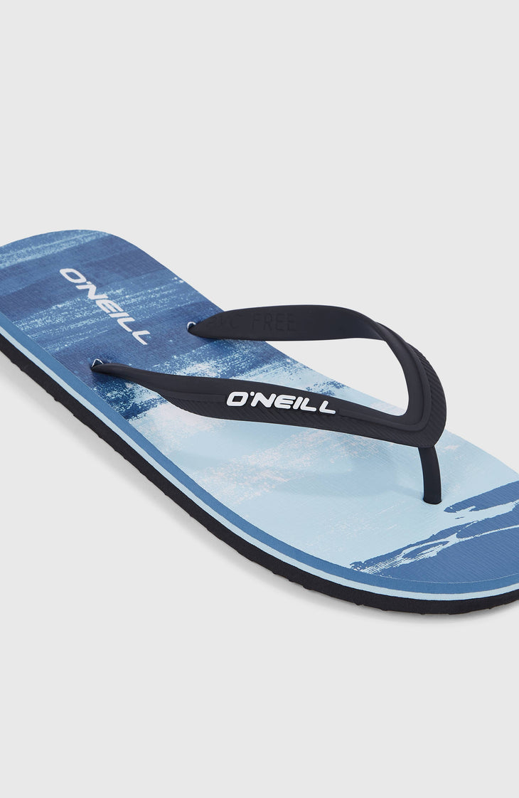 Profile Graphic Sandals | Blue Melted Texture