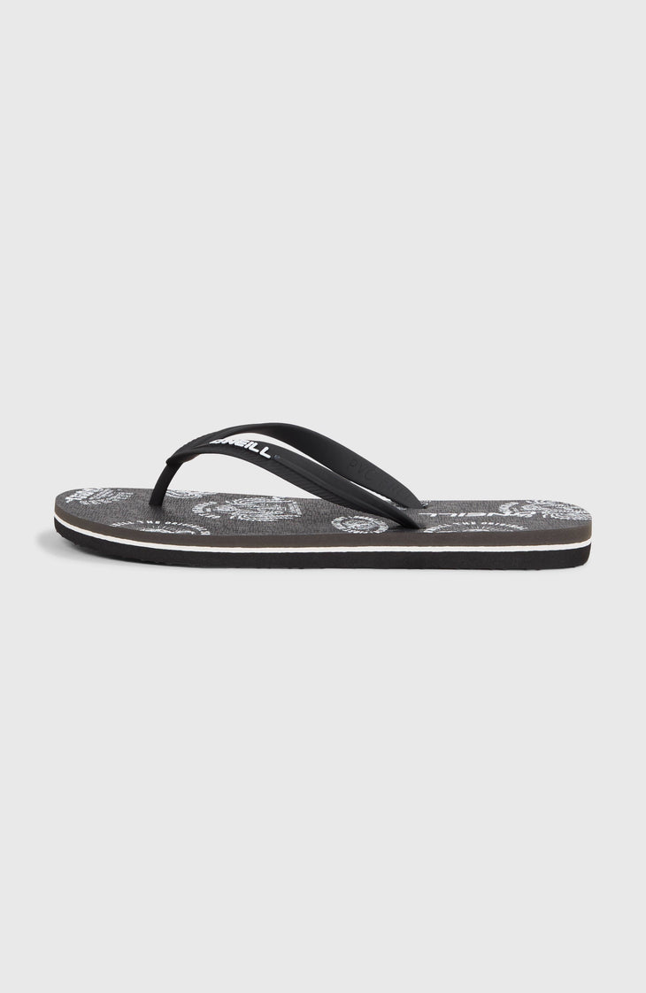 Profile Graphic Sandals | Black Mystical