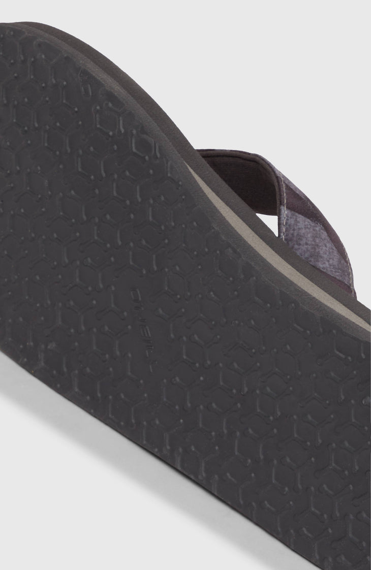 O’Neill Fabric Sandals | Black Dipped Leaves
