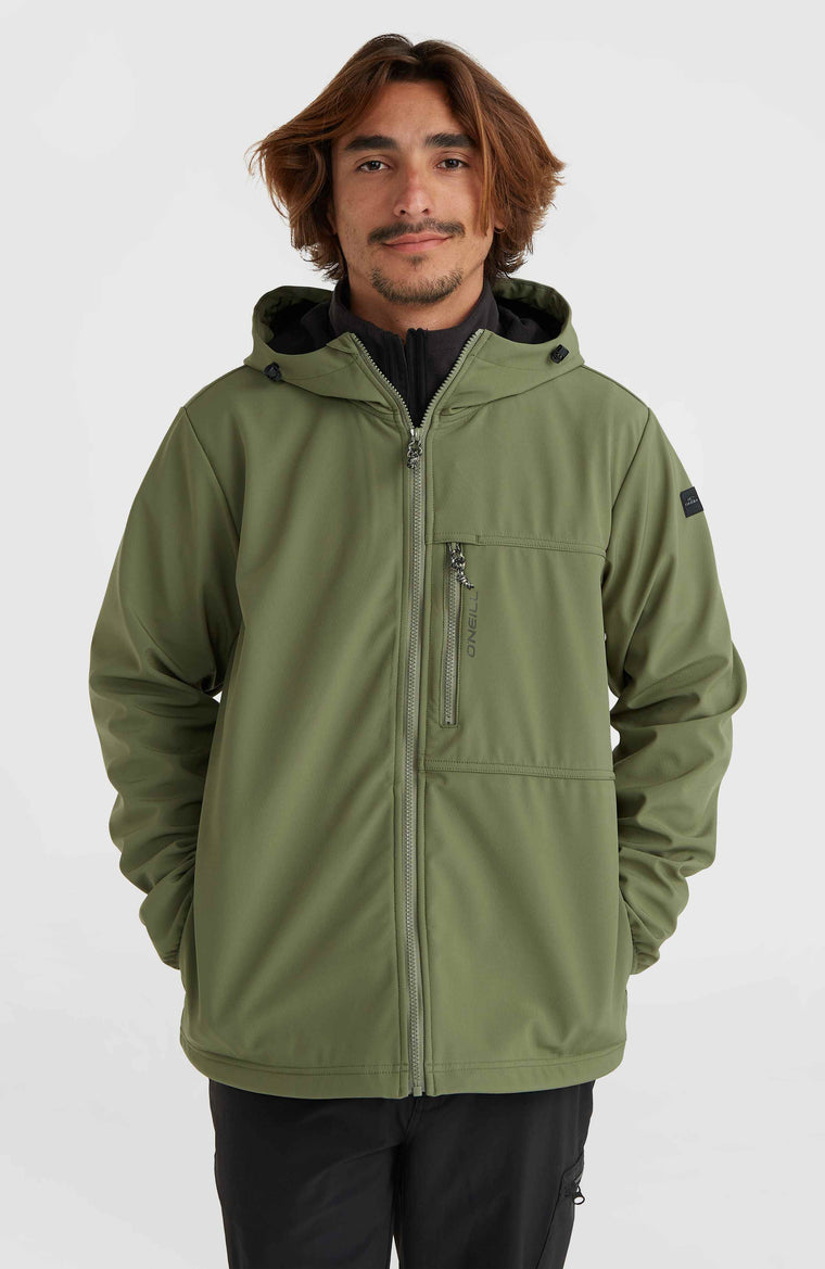 O'Neill TRVLR Series Softshell Jacket | Deep Lichen Green O'Neill TRVLR Series Softshell Jacket | Deep Lichen Green