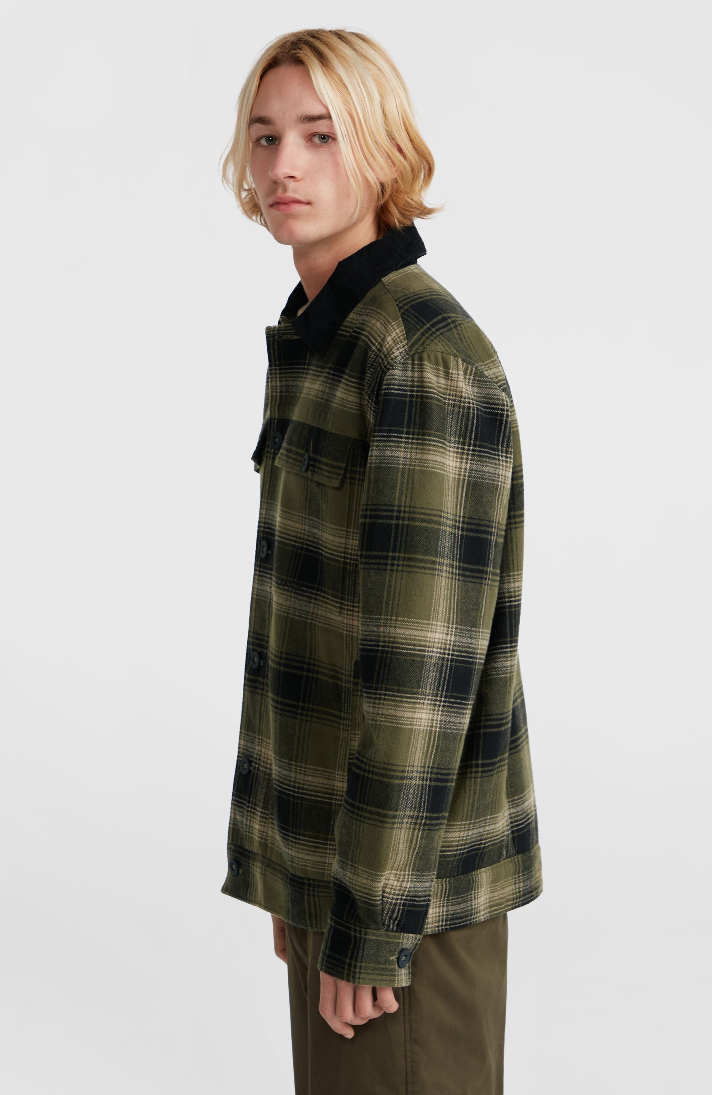 Fleece-Lined Jacket | Green Check Small – O'Neill