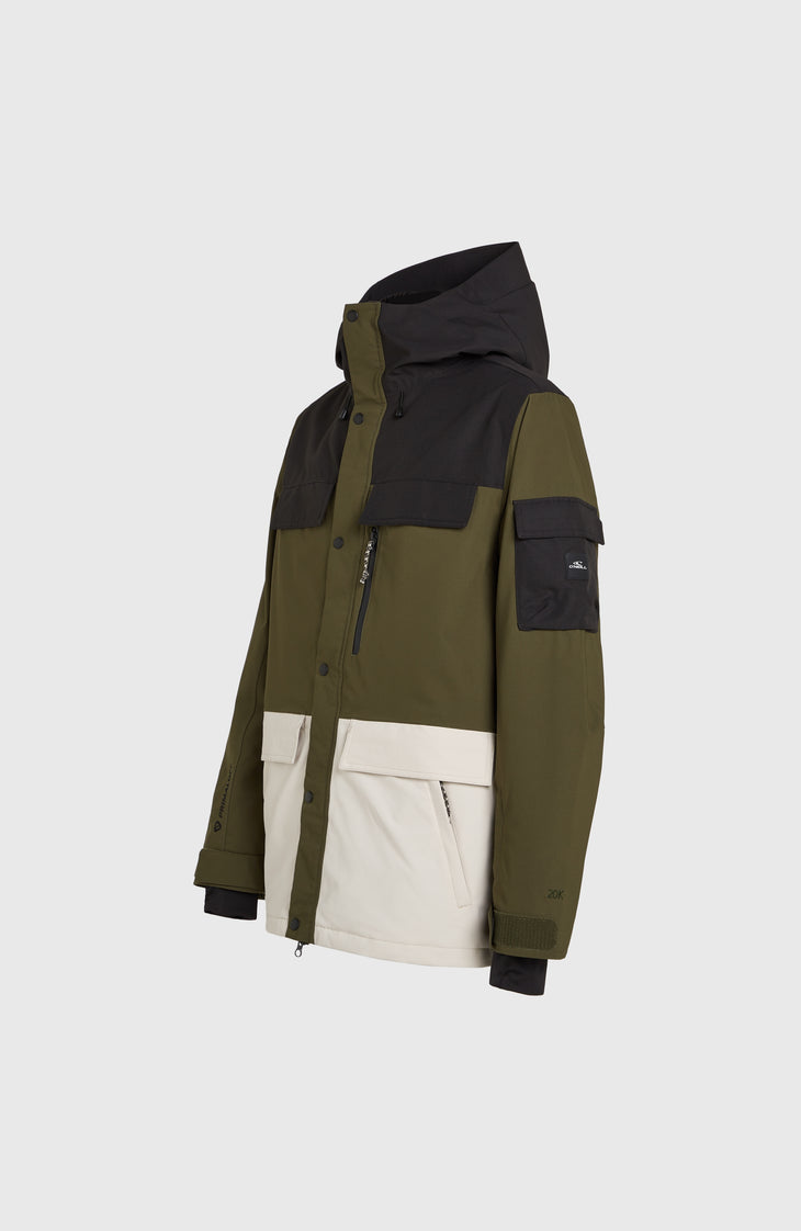 Utility Pro Hybrid Snow Jacket | Forest Night Colour Block