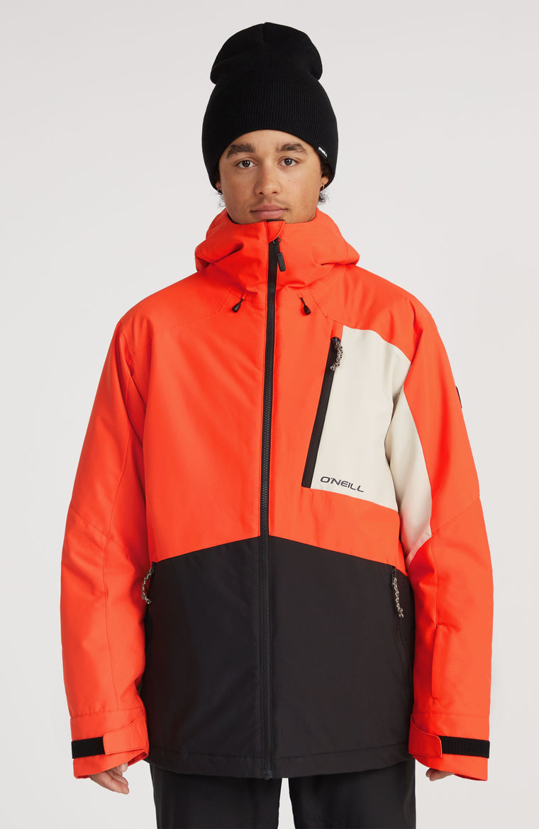 Hammer Block Snow Jacket | Paprika Flame Colour Block Hammer Block Snow Jacket | Paprika Flame Colour Block