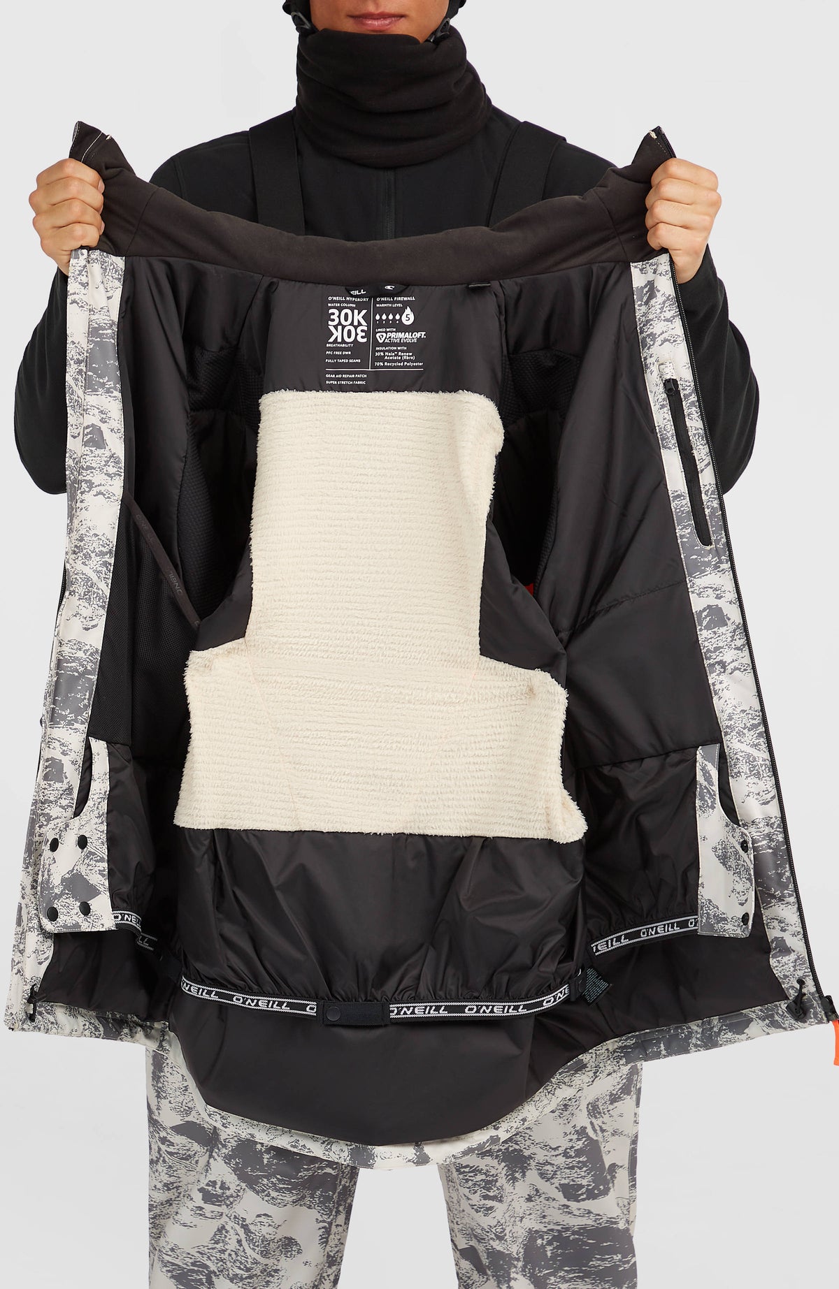 FWC’Peak Fire Snow Jacket | Grey Mountain Landscape