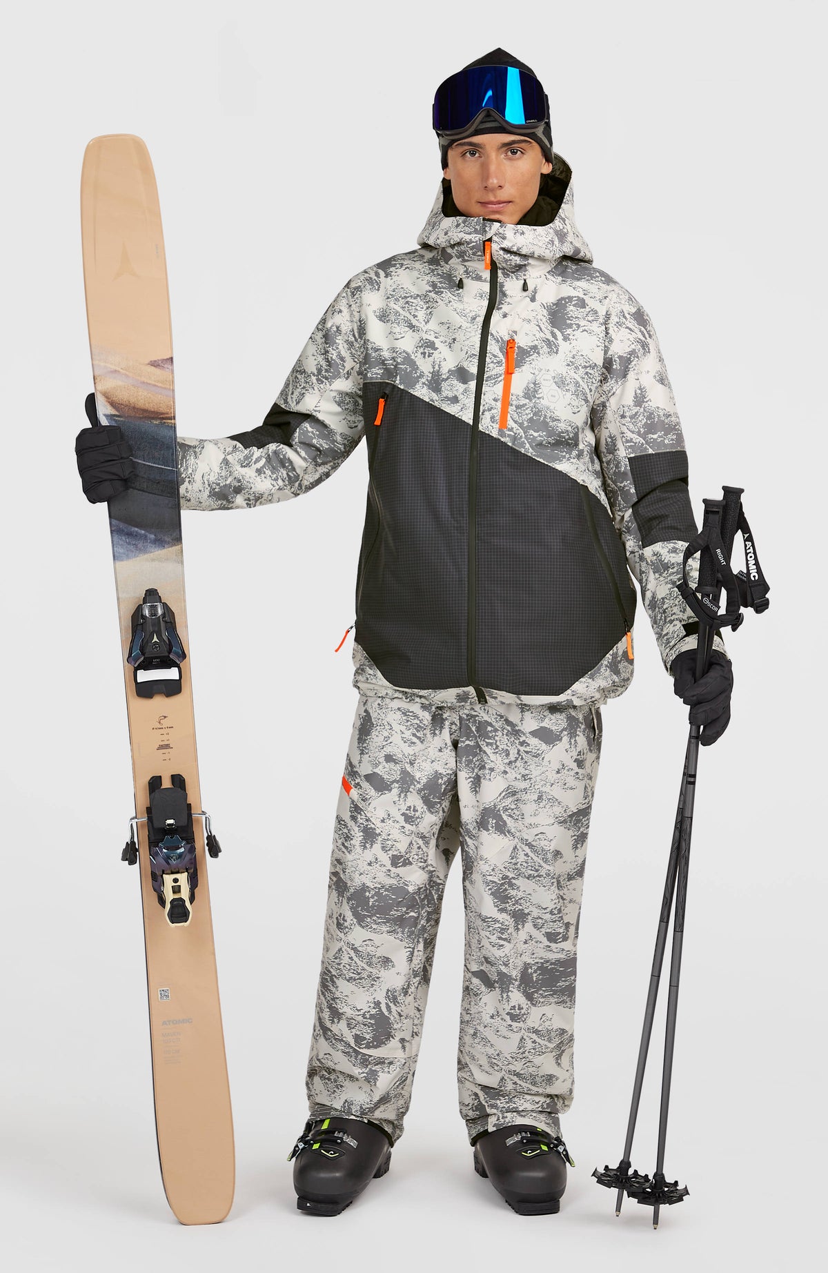 FWC’Peak Fire Snow Jacket | Grey Mountain Landscape