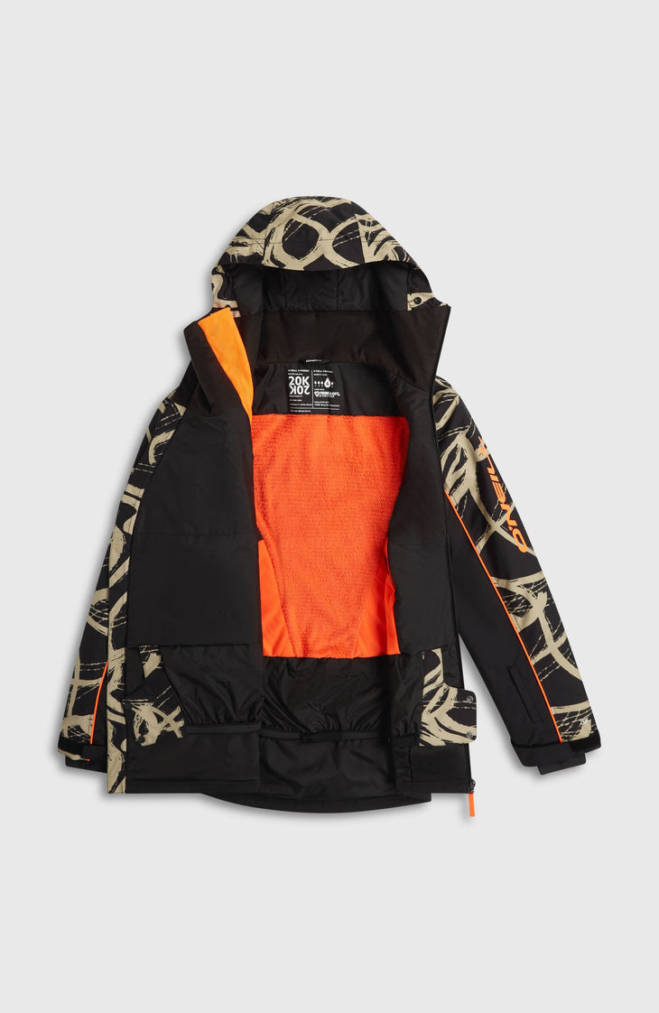 FWC'Play Asymmetric Snow Jacket | Beige Snowtracks