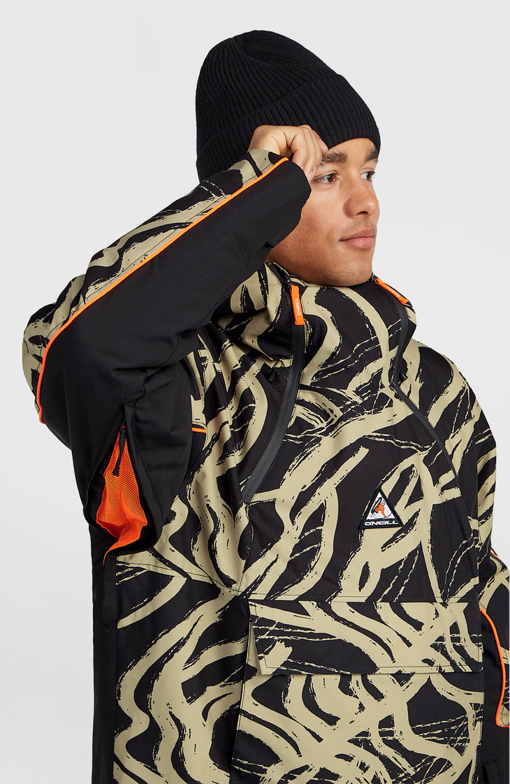 FWC'Play Asymmetric Snow Jacket | Beige Snowtracks