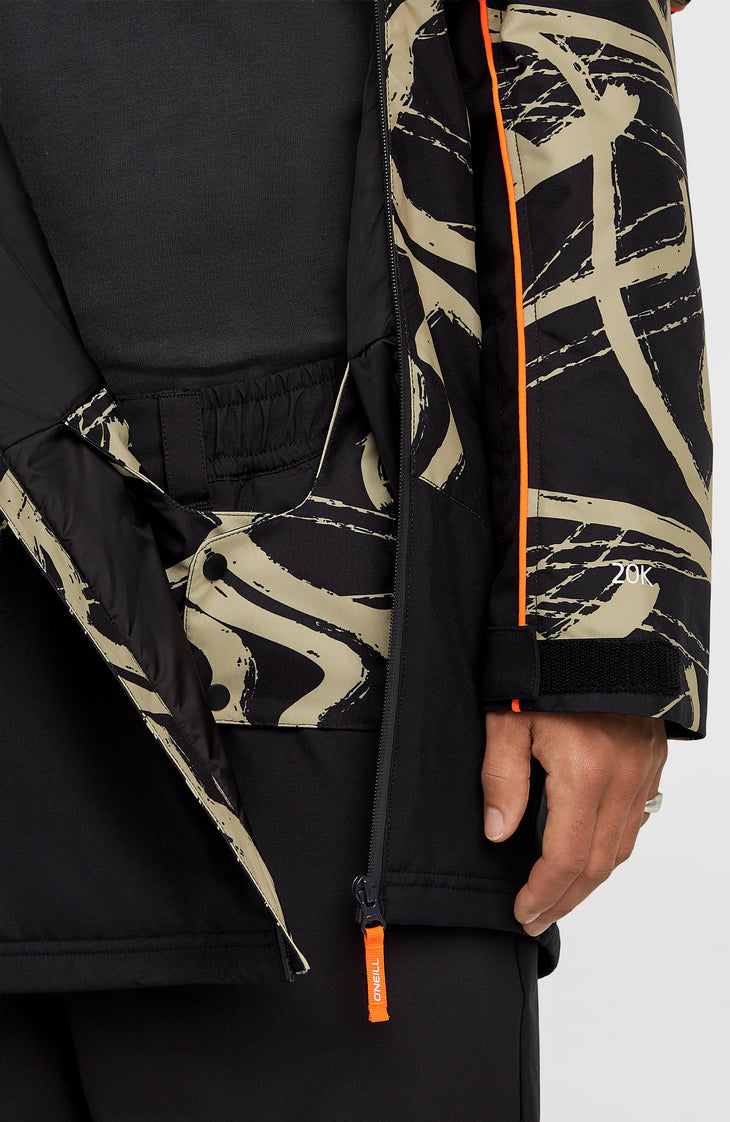 FWC'Play Asymmetric Snow Jacket | Beige Snowtracks