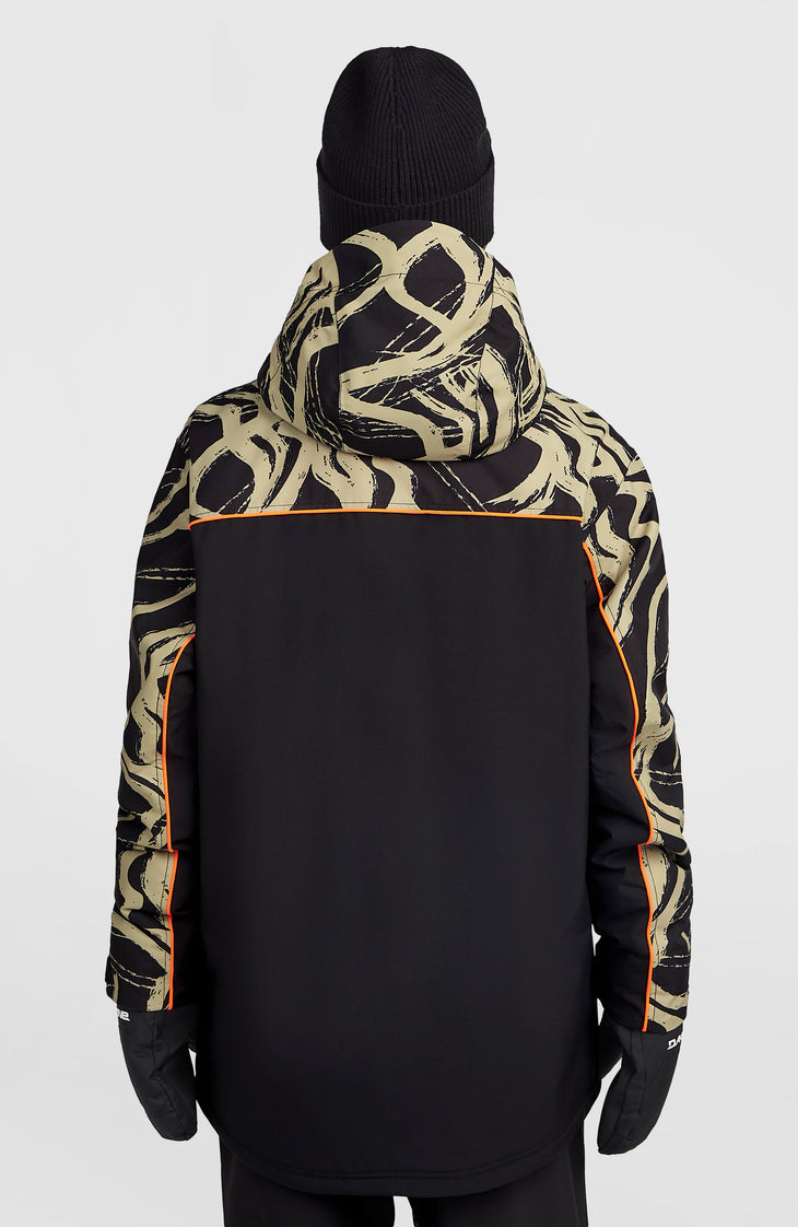 FWC'Play Asymmetric Snow Jacket | Beige Snowtracks