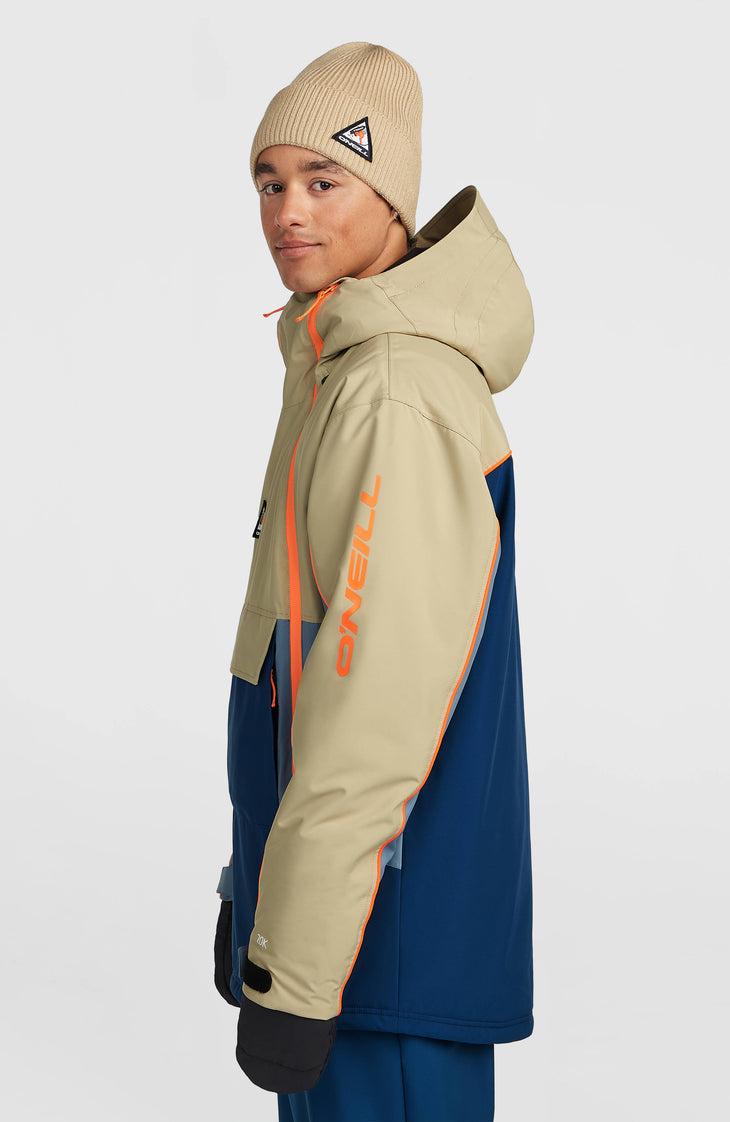FWC'Play Asymmetric Snow Jacket | Olive Blush Colour Block