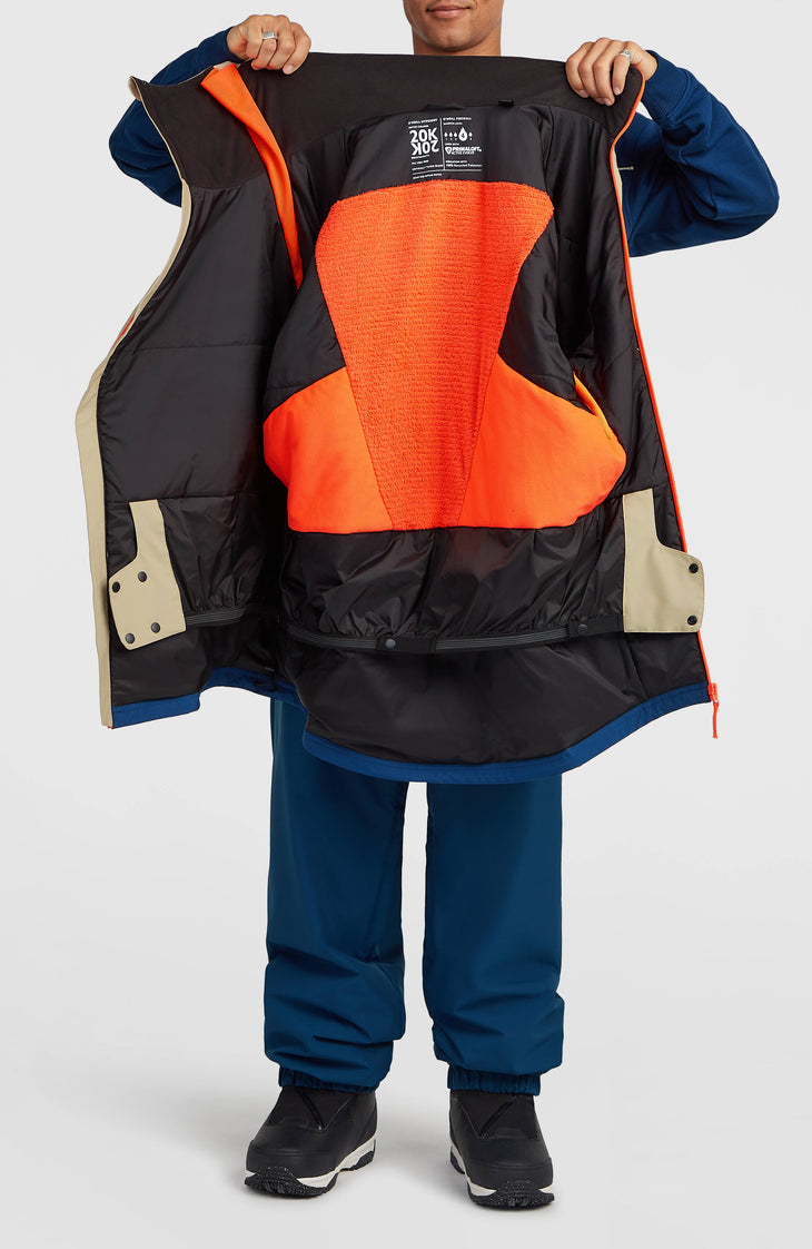 FWC'Play Asymmetric Snow Jacket | Olive Blush Colour Block