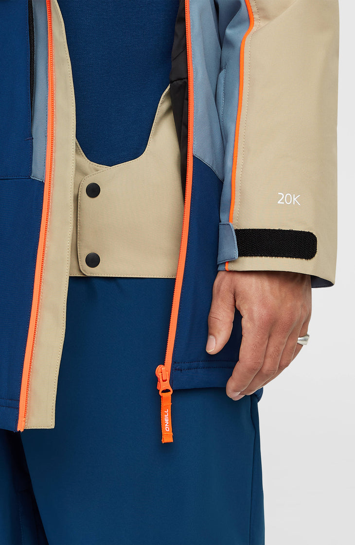 FWC'Play Asymmetric Snow Jacket | Olive Blush Colour Block