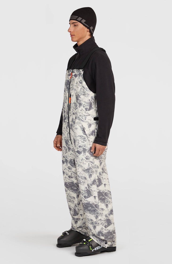 FWC'Peak Bib Snow Pants | Grey Mountain Landscape