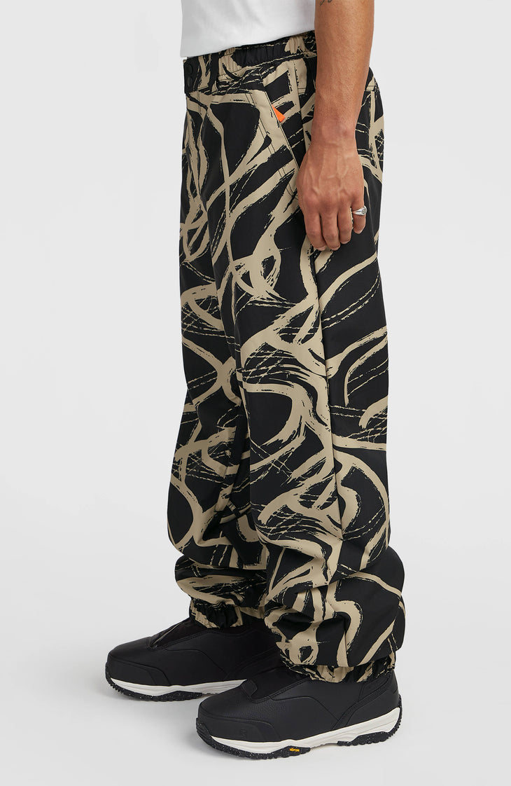 FWC Oversized Snow Pants | Beige Snowtracks