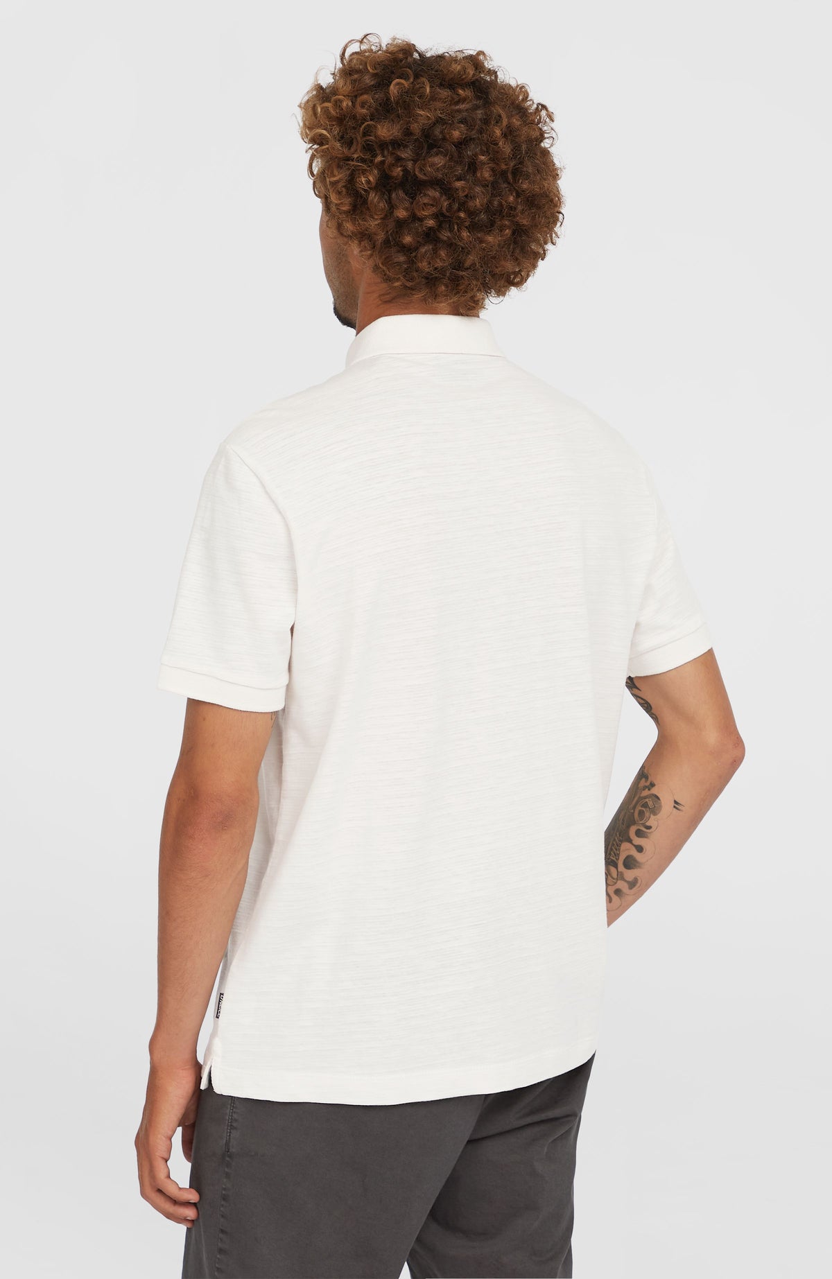 Slub Small Logo Polo | Snow White