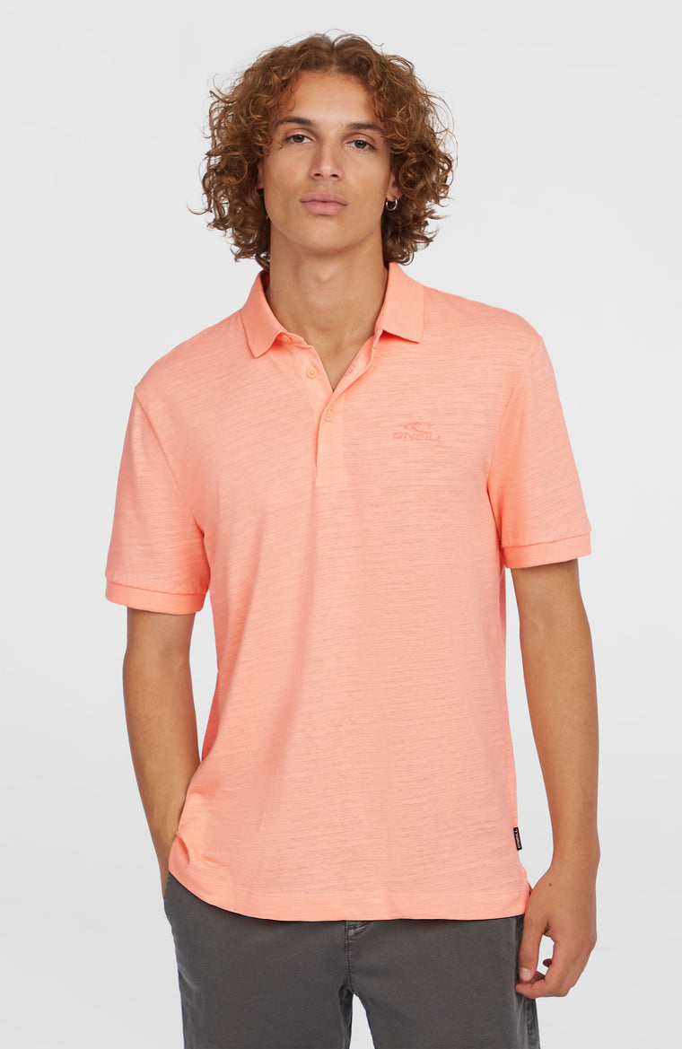 Slub Small Logo Polo | Coral Pop Slub Small Logo Polo | Coral Pop