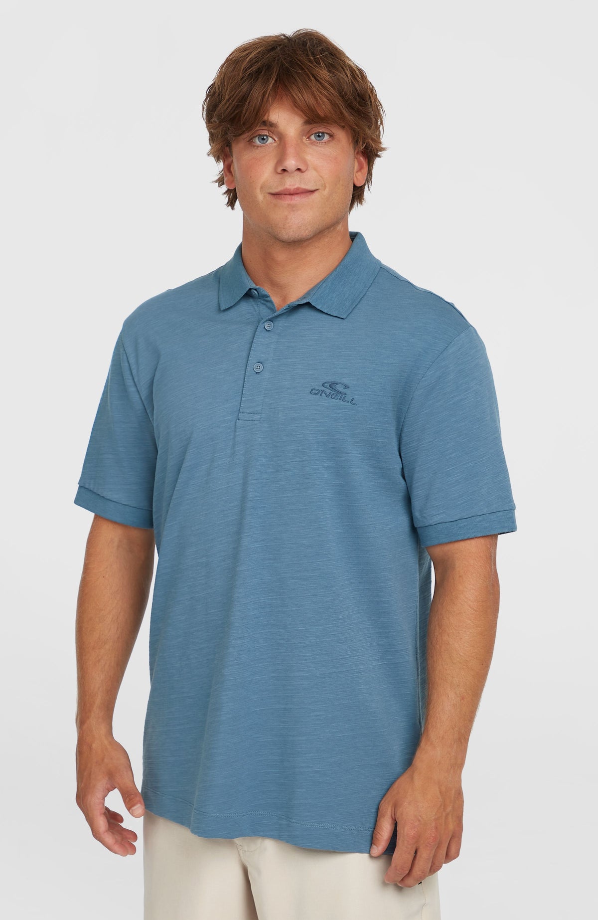 Slub Small Logo Polo | Copen Blue