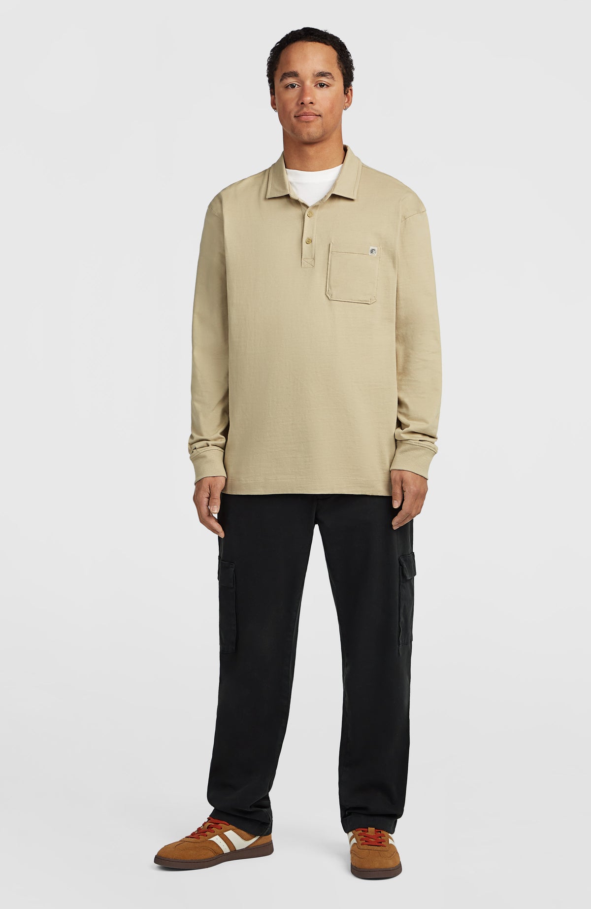 O'Riginals Long-Sleeve Polo Shirt | Olive Blush