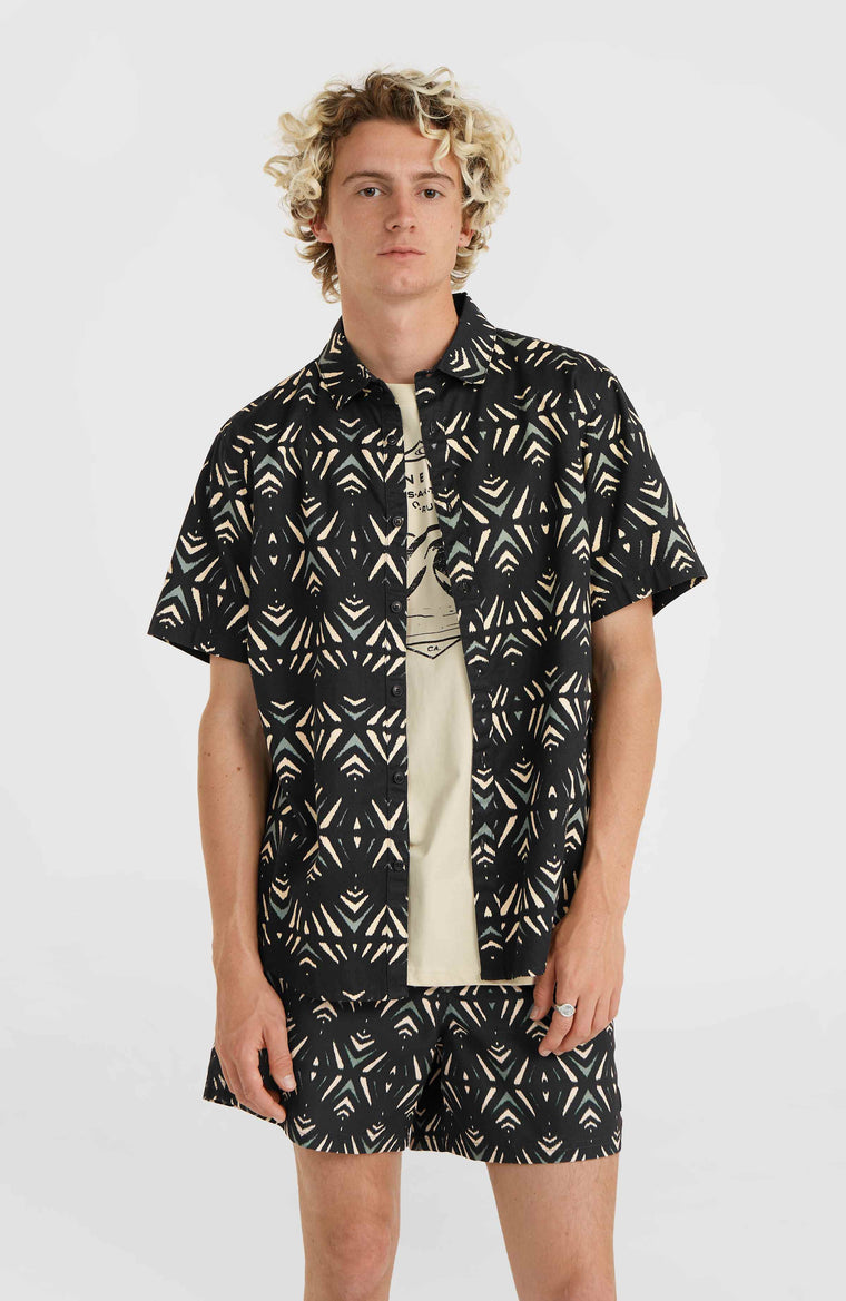 Mix and Match Beach Shirt | Black Fade IKAT Mix and Match Beach Shirt | Black Fade IKAT