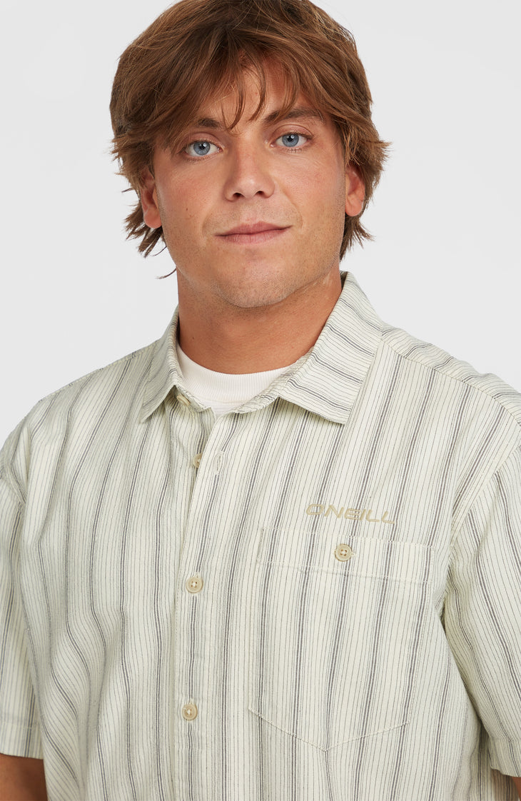 Jacquard Stripe Shirt | Beige Cali Stripe