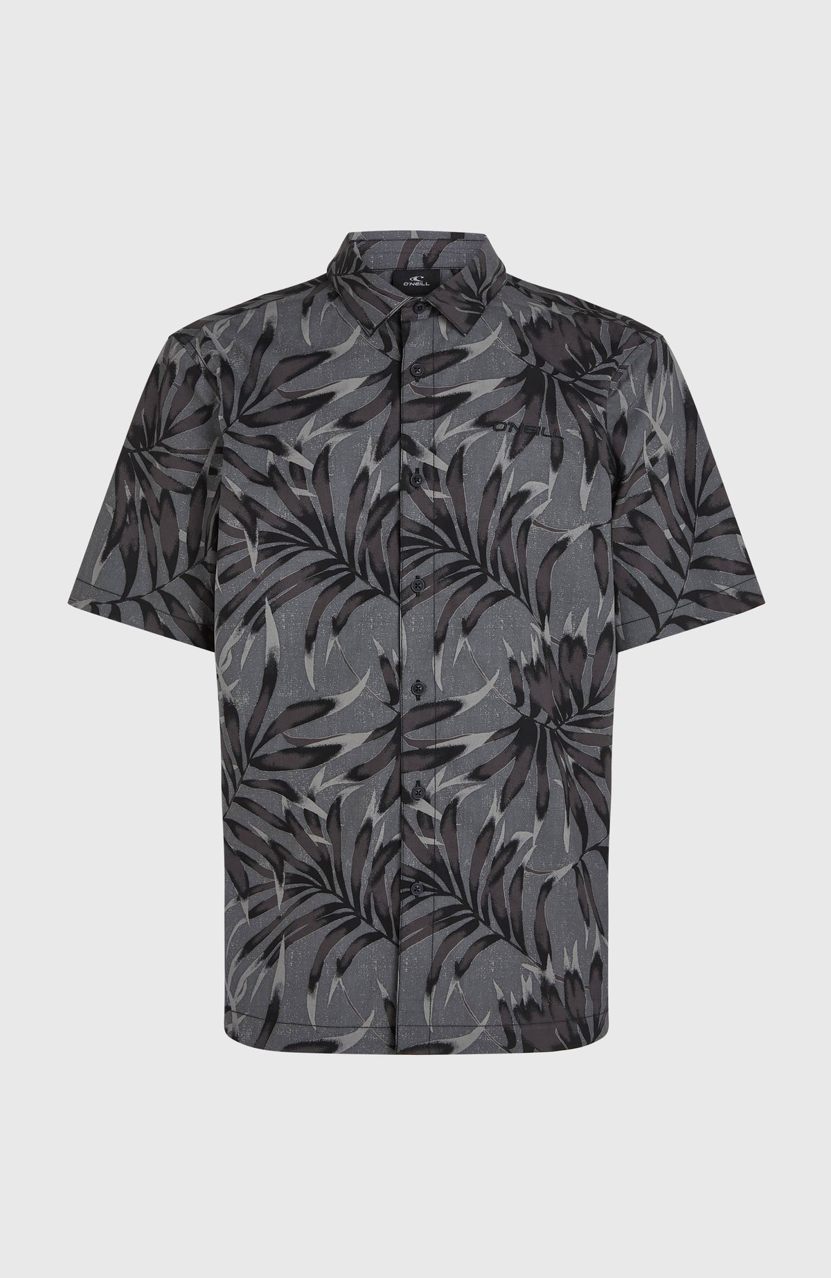 Print Shirt | Black Dipped Leaves