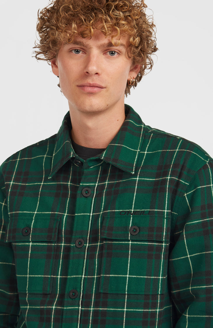 Must-Have Fleece-Lined Shirt | Green Flannel Check