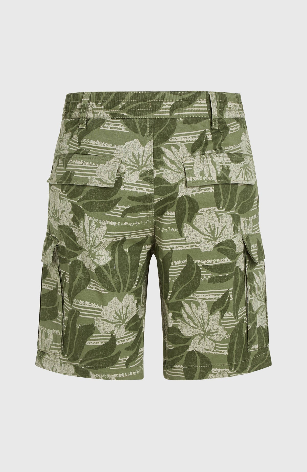Essentials Cargo Shorts | Green Tonal Dusty Flower