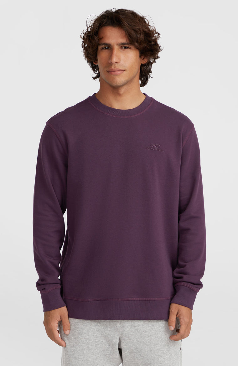Small Logo Crew Sweatshirt | Aubergine Small Logo Crew Sweatshirt | Aubergine