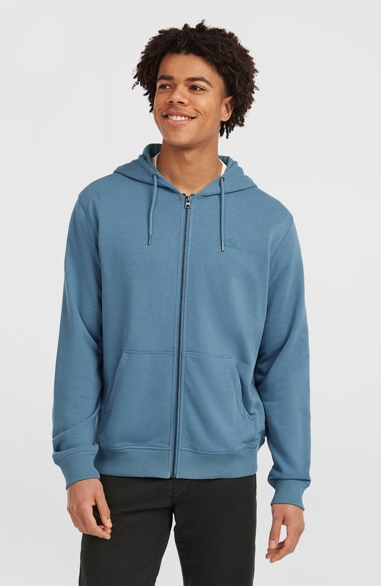 Small Logo Full-Zip Hoodie | Mozart Blue Small Logo Full-Zip Hoodie | Mozart Blue