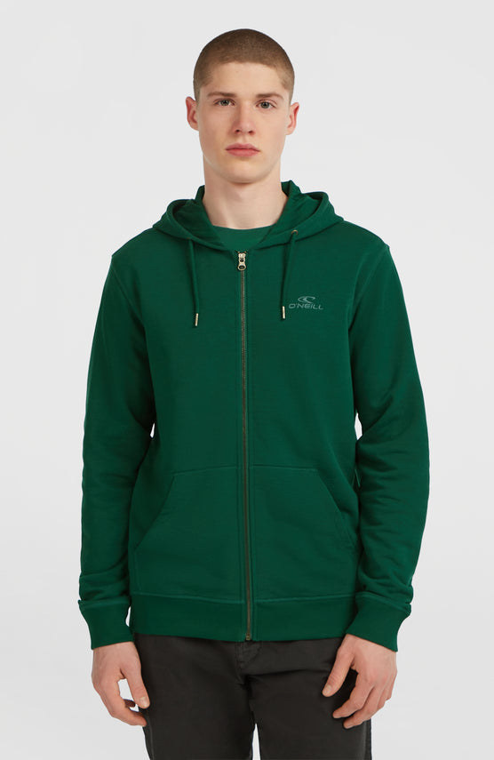 Small Logo Full-Zip Hoodie | Emerald Envy