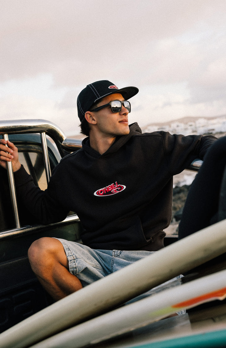 Essentials 90s Logo Hoodie | Black Out