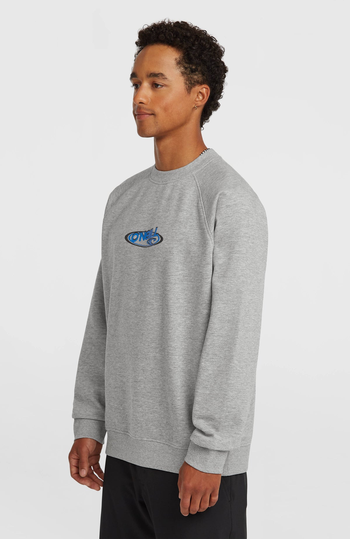 Essentials 90s Logo Crew Sweatshirt | Silver Melee