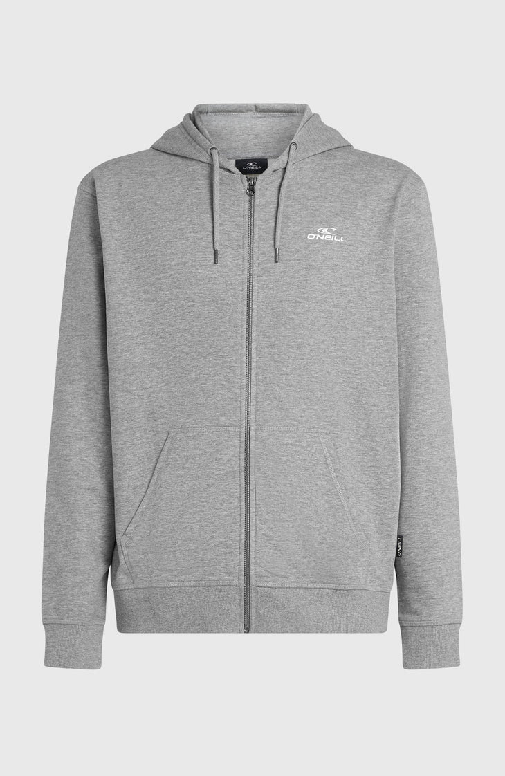 Small Logo Full-Zip Hoodie | Silver Melee