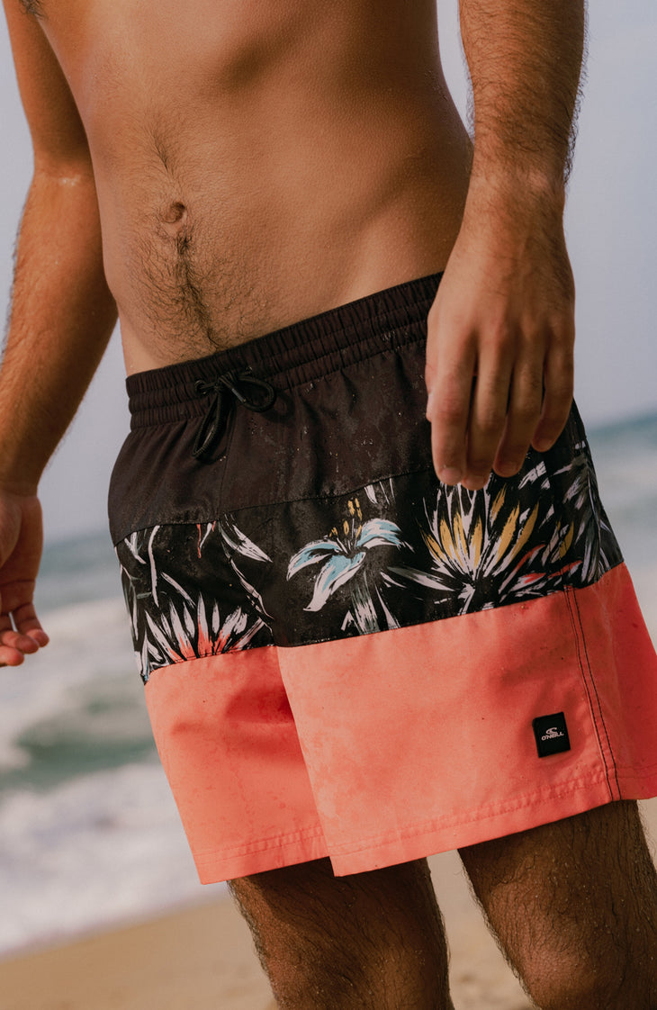 Mix and Match Cali Block 15'' Swim Shorts | Black Tropicana