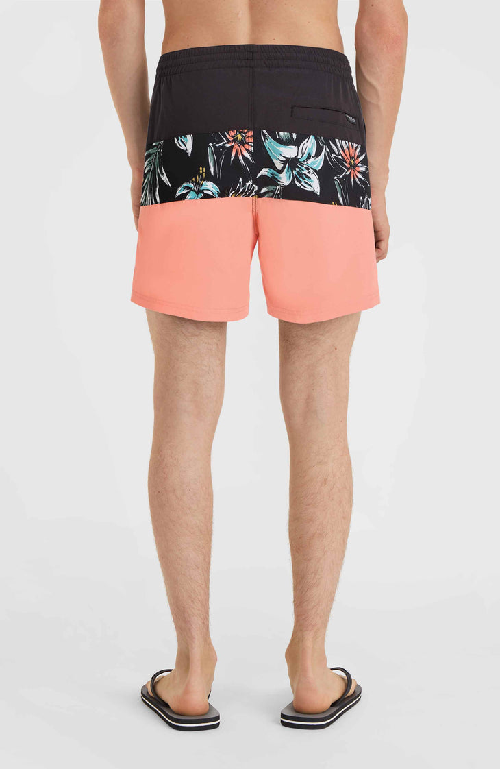 Mix and Match Cali Block 15'' Swim Shorts | Black Tropicana