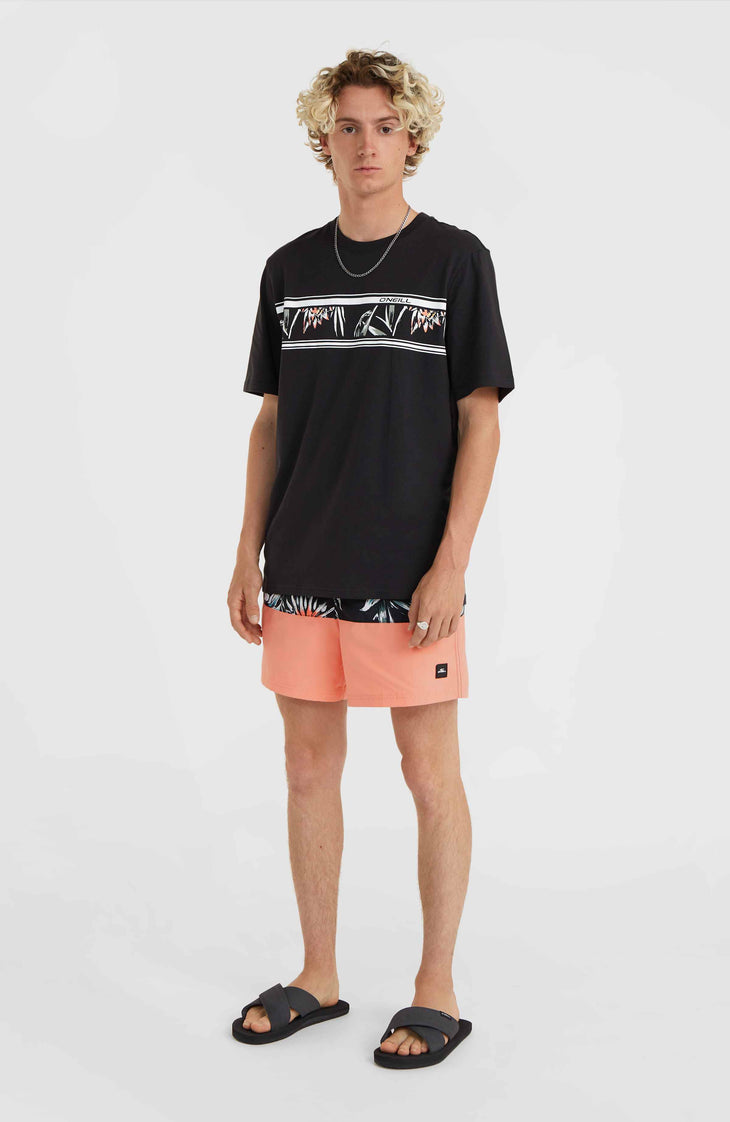 Mix and Match Cali Block 15'' Swim Shorts | Black Tropicana