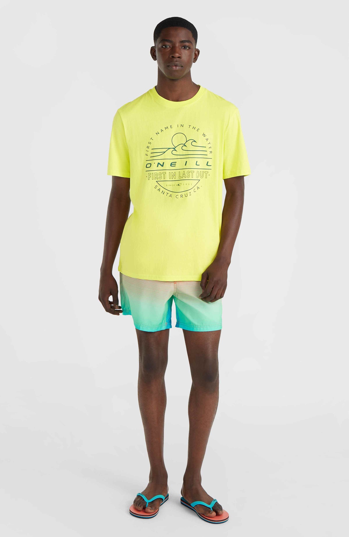 Jack O'Neill Cali Gradient 15'' Swim Shorts | Living Coral Simple Gradient Panel