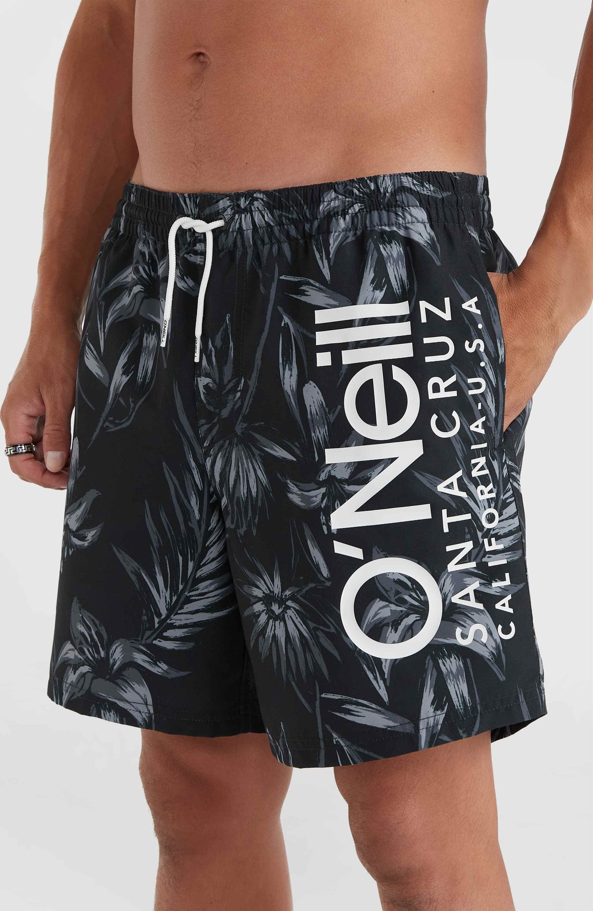 Mix and Match Cali 16'' Swim Shorts | Black Tonal Tropican