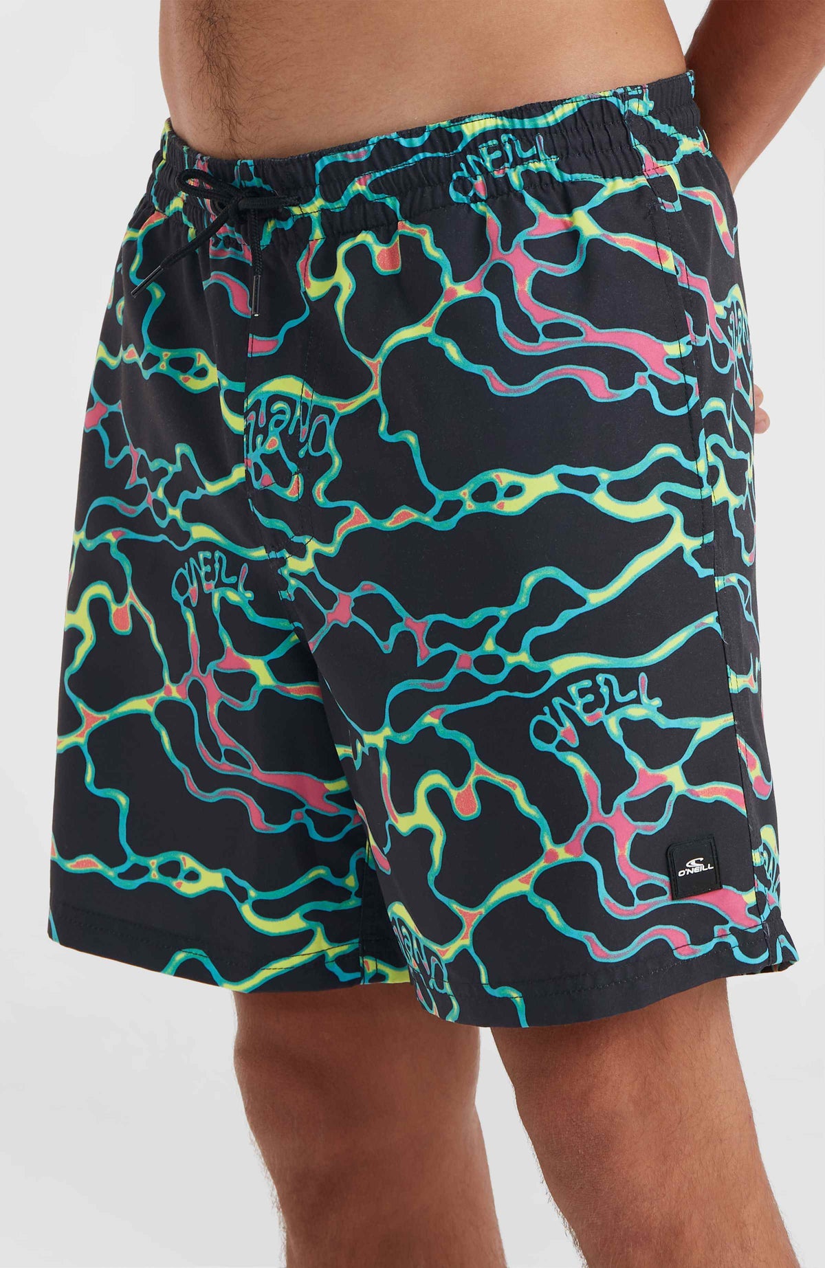 Jack O'Neill Cali Crazy 16'' Swim Shorts | Black Ocean View