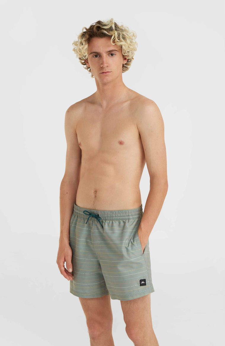 Jack O'Neill Cali First 15'' Swim Shorts | Green First Name Stripe Jack O'Neill Cali First 15'' Swim Shorts | Green First Name Stripe